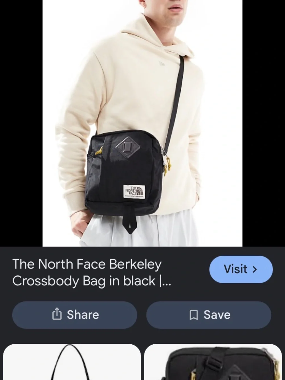 The North Face Heritage Berkeley  cross body Field bag in black